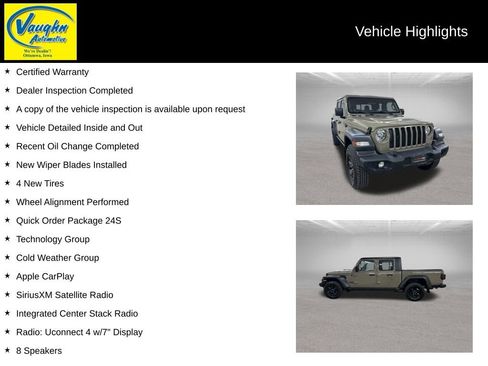 Used 2020 Jeep Gladiator Sport w/ Quick Order Package 24S AWD/4WD image 2