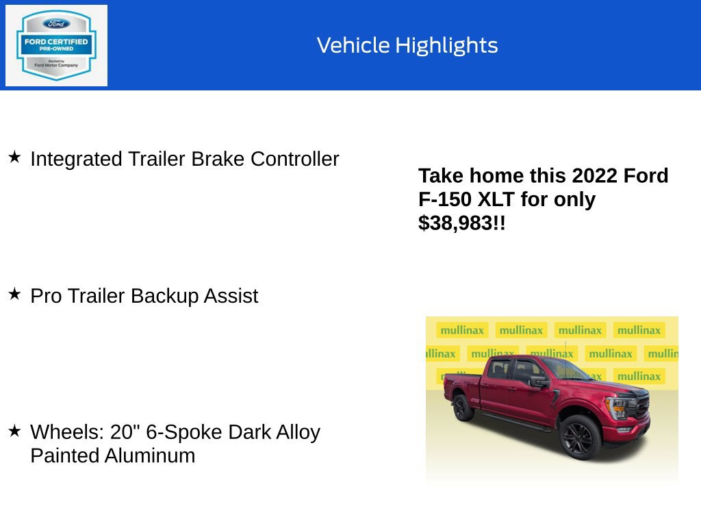 Used 2022 Ford F150 XLT w/ Equipment Group 302A High AWD/4WD image 20