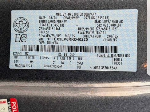 Certified 2024 Ford F150 XLT w/ FX4 Off-Road Package AWD/4WD image 27