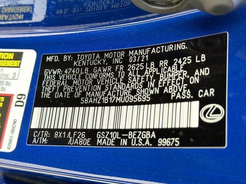 Certified 2021 Lexus ES 350 F Sport w/ Special Edition FWD image 29
