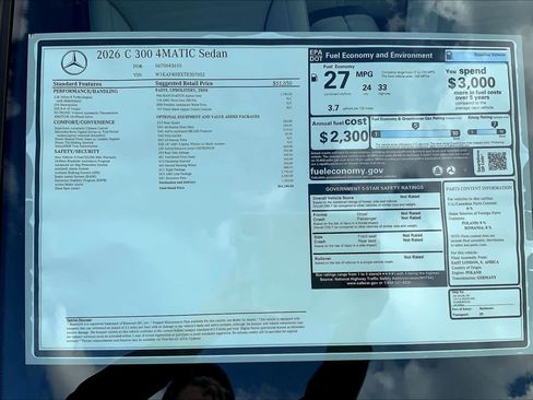 New 2026 Mercedes-Benz C 300 4MATIC Sedan image 26