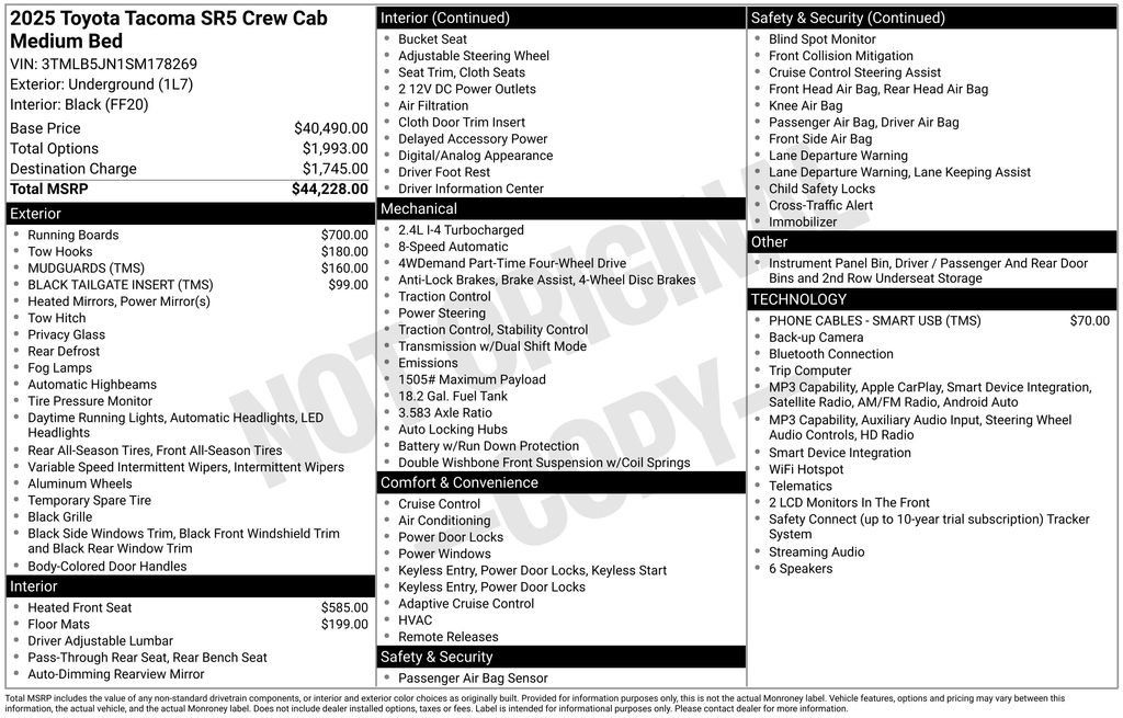 Used 2025 Toyota Tacoma SR5 AWD/4WD image 28