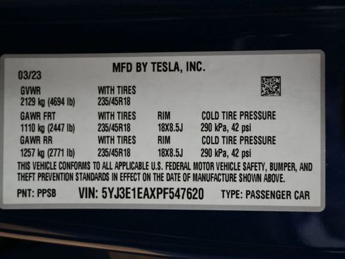 Used 2023 Tesla Model 3 Standard Range image 44