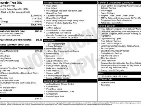 Used 2024 Chevrolet Trax RS w/ Driver Confidence Package FWD image 31
