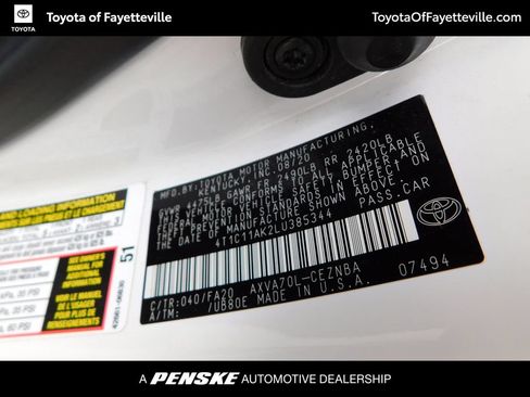 Used 2020 Toyota Camry LE FWD image 8