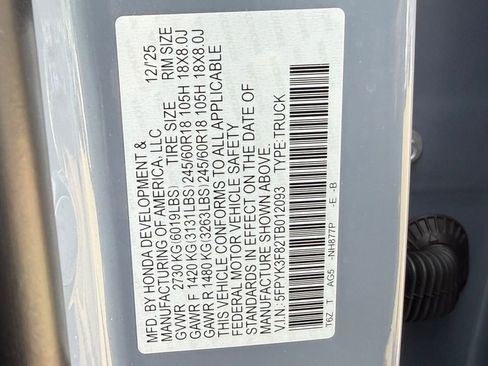 Certified 2026 Honda Ridgeline Black Edition image 33