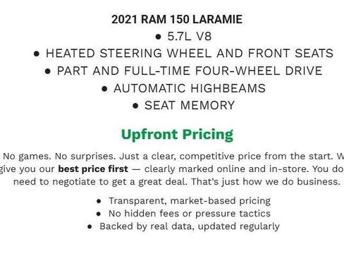 Used 2021 RAM 1500 Laramie image 2