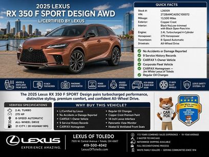 Used 2025 Lexus RX 350 F Sport w/ Convenience Package