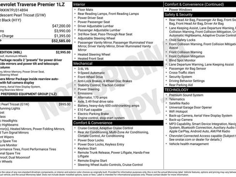 Used 2023 Chevrolet Traverse Premier w/ Redline Edition image 6