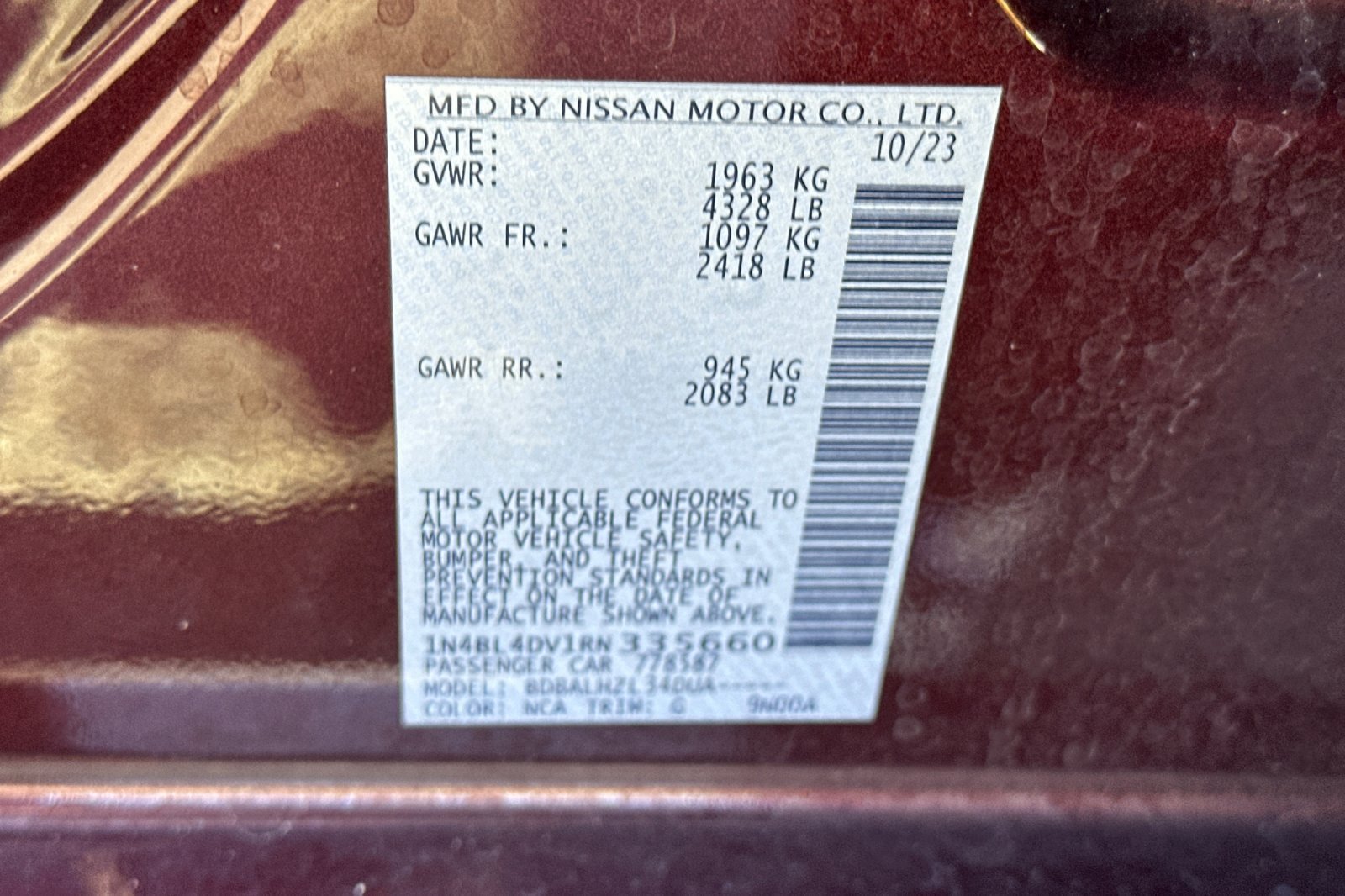Used 2024 Nissan Altima 2.5 SV FWD image 27
