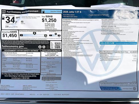 New 2026 Volkswagen Jetta S image 19