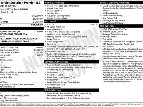 Used 2023 Chevrolet Suburban Premier w/ Max Trailering Package AWD/4WD image 40