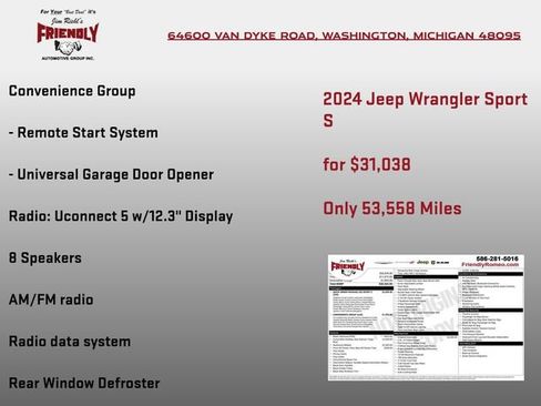 Used 2024 Jeep Wrangler Unlimited Sport AWD/4WD image 6