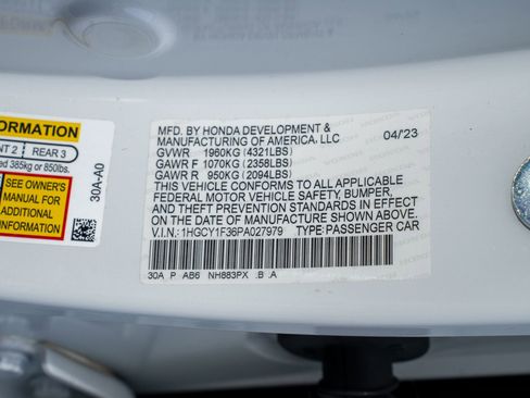 Certified 2023 Honda Accord EX image 36