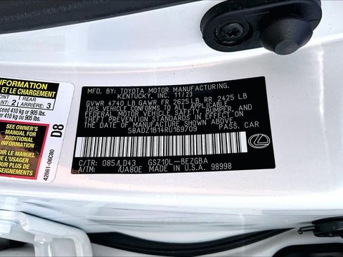 Certified 2024 Lexus ES 350 w/ Premium Package FWD image 35