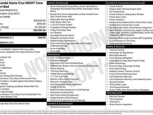 Used 2023 Hyundai Santa Cruz Night w/ Launch Package image 2