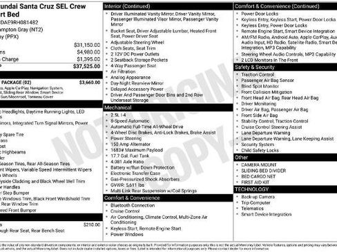 Used 2024 Hyundai Santa Cruz SEL w/ Activity Package AWD/4WD image 8