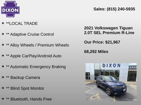 Used 2021 Volkswagen Tiguan SEL Premium R-Line AWD/4WD image 4
