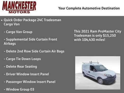 Used 2021 RAM ProMaster City Tradesman FWD image 2