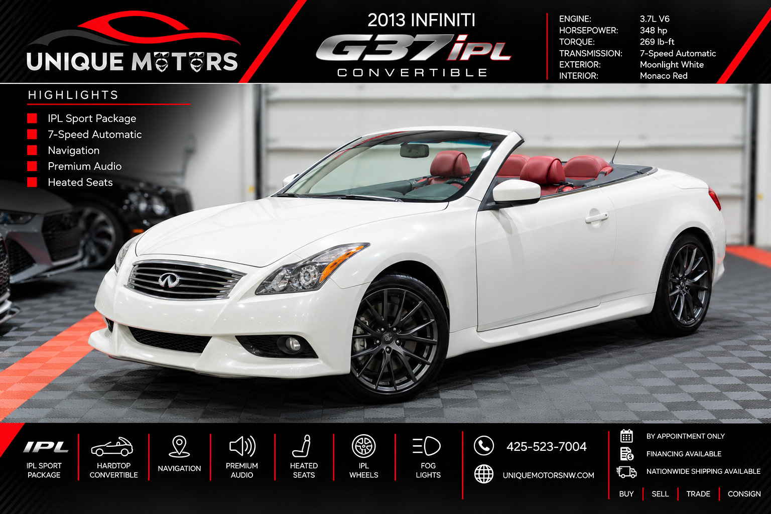 Used 2013 INFINITI G37 IPL RWD image 1