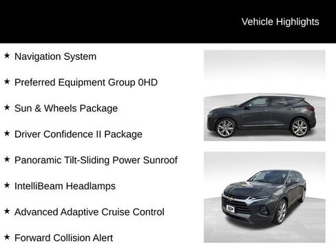 Used 2019 Chevrolet Blazer Premier w/ Sun and Wheels Package image 3