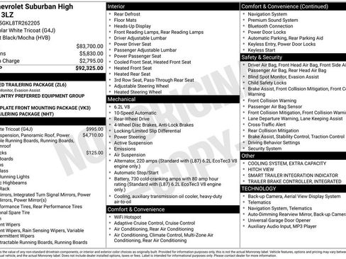 New 2026 Chevrolet Suburban High Country image 8