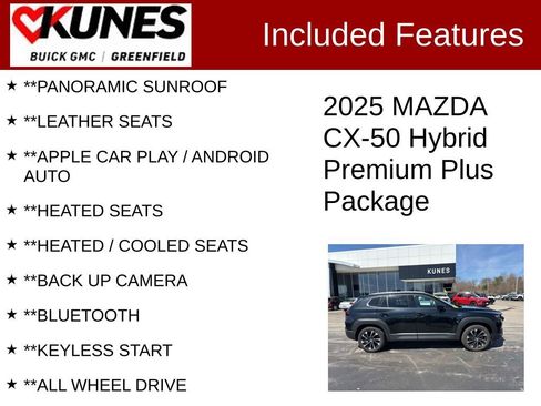 Used 2025 MAZDA CX-50 2.5 Hybrid w/ Premium Plus Pkg image 2