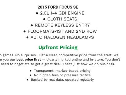 Used 2015 Ford Focus SE