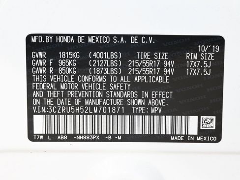 Used 2020 Honda HR-V EX image 37