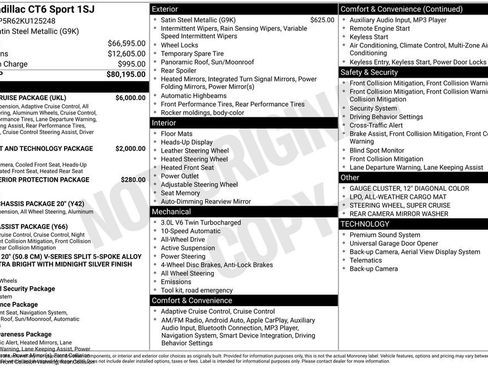 Used 2019 Cadillac CT6 Sport w/ Super Cruise Package image 1