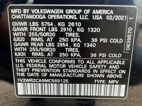 Used 2021 Volkswagen Atlas SE FWD image 29