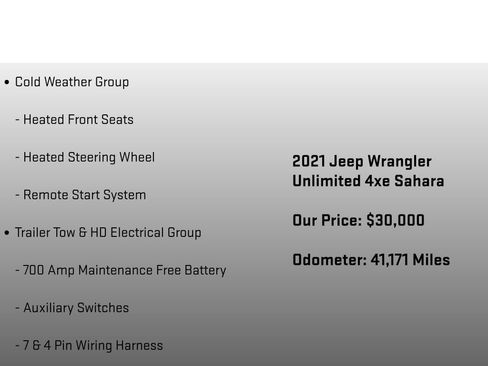 Used 2021 Jeep Wrangler Unlimited Sahara w/ Cold Weather Group image 6