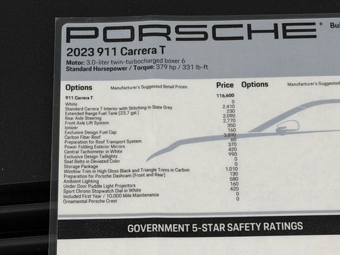 Certified 2023 Porsche 911 Carrera T image 58