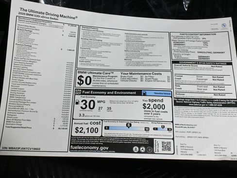 Used 2026 BMW 530i xDrive w/ M Sport Package image 38