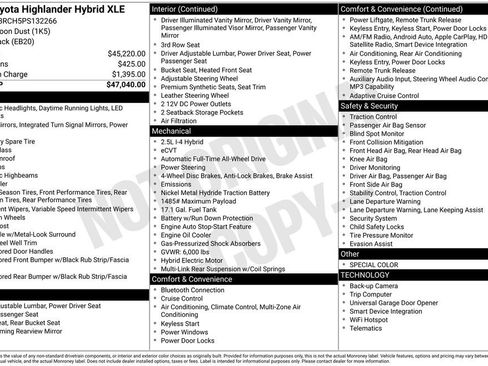 Used 2023 Toyota Highlander XLE AWD/4WD image 6