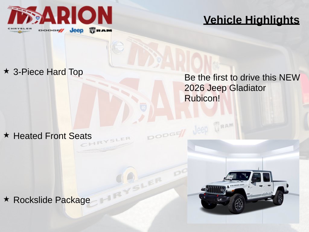 New 2026 Jeep Gladiator Rubicon w/ Rockslide Package AWD/4WD image 5