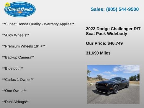 Used 2022 Dodge Challenger R/T Scat Pack RWD image 5
