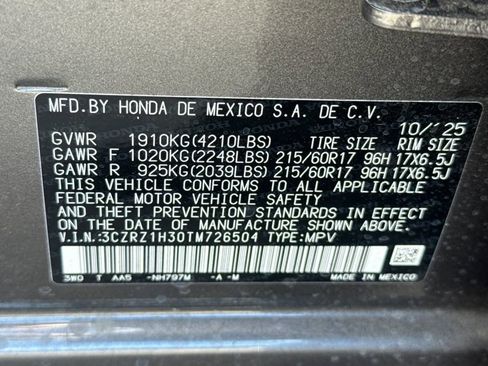 Certified 2026 Honda HR-V LX image 27