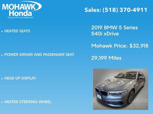 Used 2019 BMW 540i xDrive w/ Executive Package AWD/4WD image 14