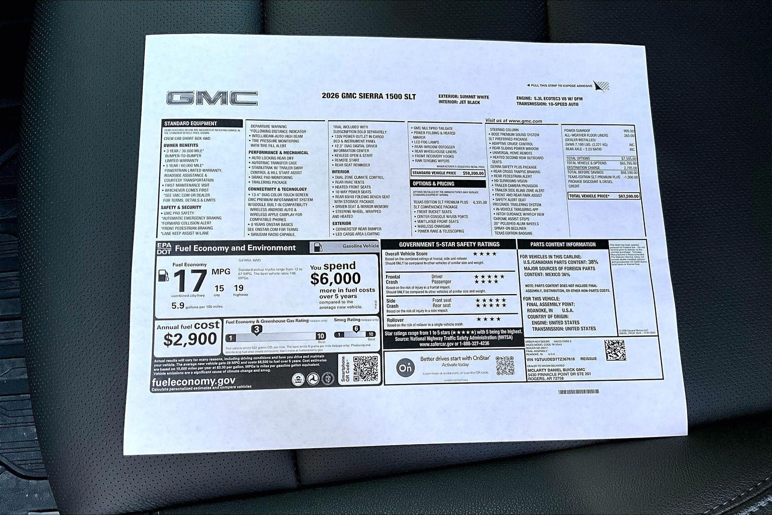 New 2026 GMC Sierra 1500 SLT AWD/4WD image 14