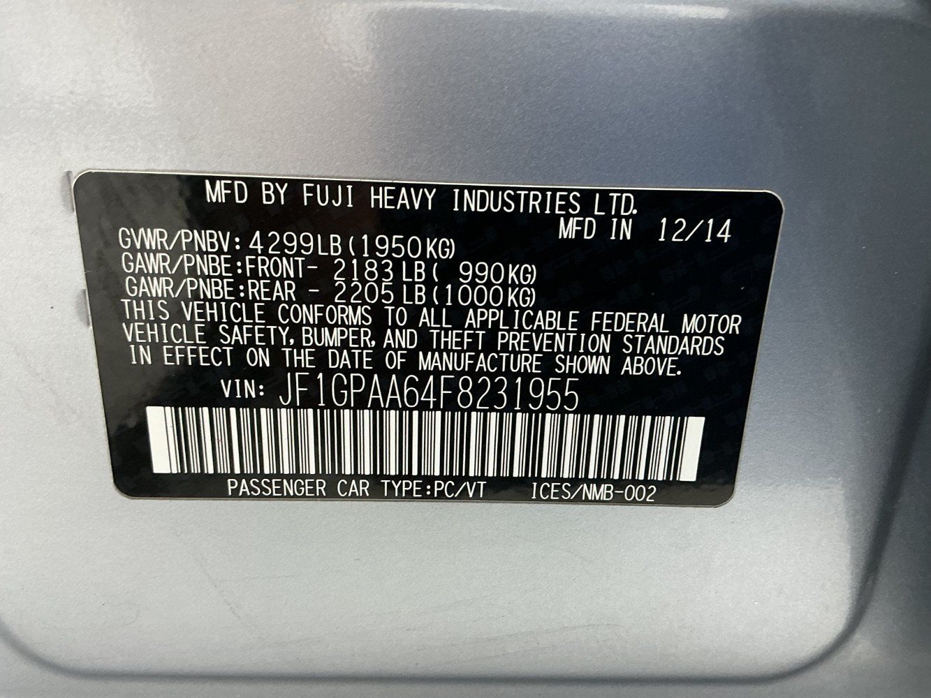 Used 2015 Subaru Impreza 2.0i AWD/4WD image 48