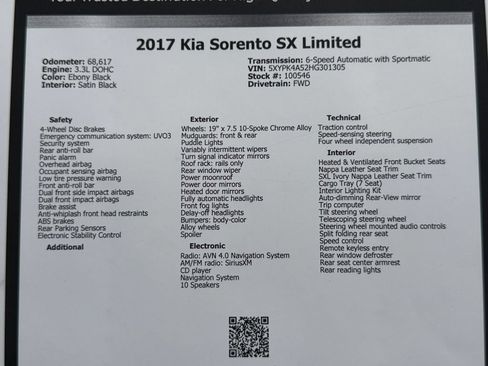 Used 2017 Kia Sorento SX FWD image 49