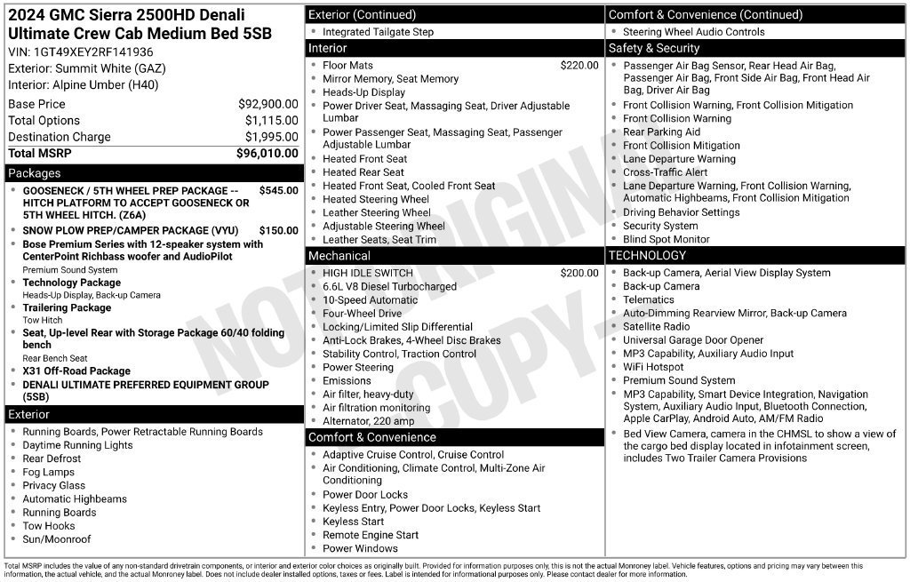 Used 2024 GMC Sierra 2500 Denali Ultimate AWD/4WD image 7