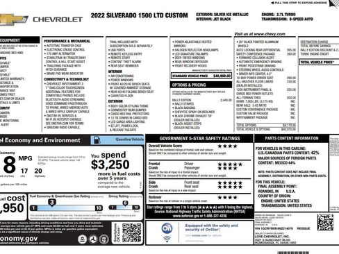 Used 2022 Chevrolet Silverado 1500 Custom w/ Rally Edition image 1