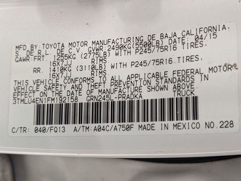 Used 2015 Toyota Tacoma 4x4 Double Cab image 16
