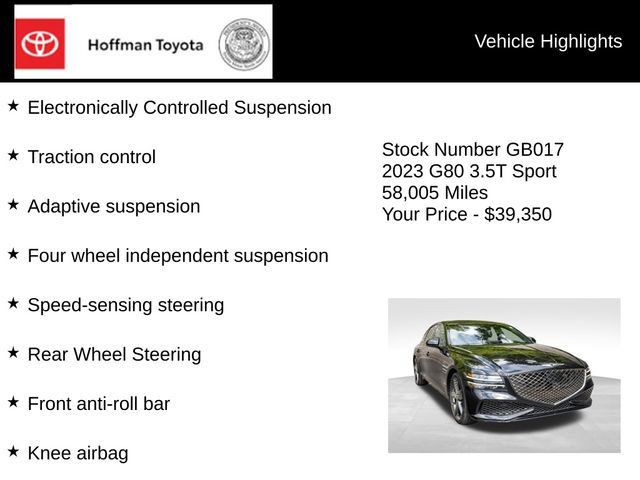 Used 2023 Genesis G80 3.5T Sport AWD/4WD image 20