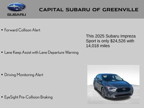 Used 2025 Subaru Impreza 2.0i Sport image 9