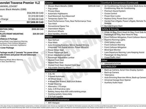 Used 2020 Chevrolet Traverse Premier w/ Redline Edition AWD/4WD image 24