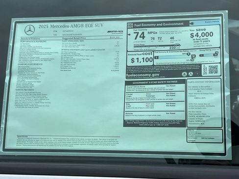 New 2025 Mercedes-Benz EQE AMG 4MATIC SUV image 30