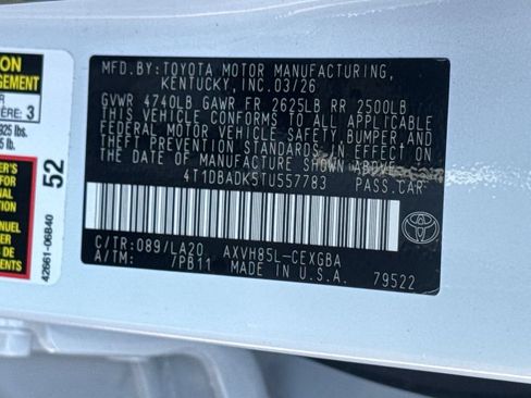 Used 2026 Toyota Camry XLE w/ Premium Package AWD/4WD image 46